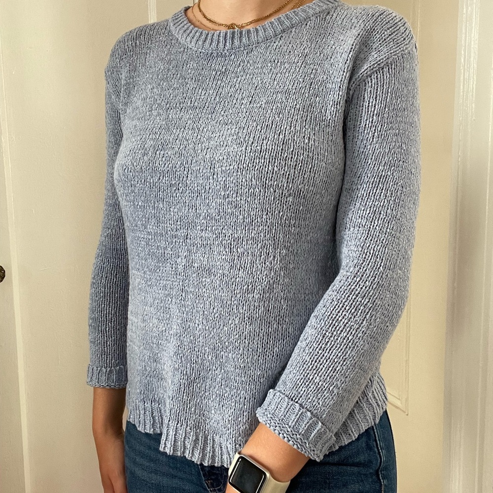 Forever21, knit, light blue, sweater, size small